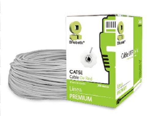 Bobina UTP - CAT5e, 200 mts, Interior, Gris, CCA, BROBOTIX 308201 Bobina UTP - CAT5e, 200 mts, Interior, Gris, CCA, BROBOTIX 308201